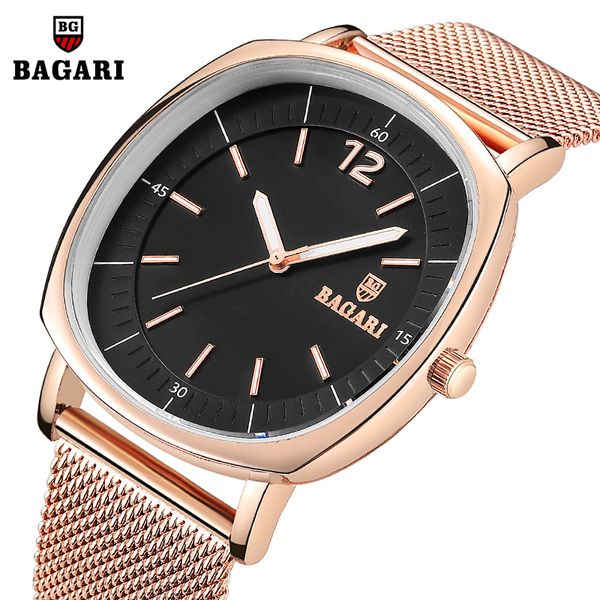bagari mens watches quartz watch business waterproof clock steel band square sport wristwatch relogio masculino, Slivery;brown
bagari mens watches quartz watch business waterproof clock steel band square sport wristwatch relogio masculino, Slivery;brown