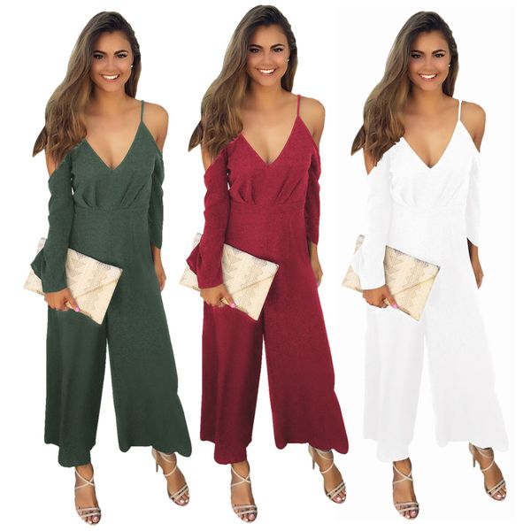 long sleeve v-neck straight tribute wide leg jumpsuit women's jumpsuits rompers women's long pants trousers, Black;white
long sleeve v-neck straight tribute wide leg jumpsuit women's jumpsuits rompers women's long pants trousers, Black;white