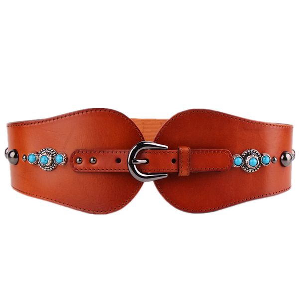 wide belts for women rhinestone studded wide waist belts elastic streth genuine leather boho cummerbund, Black;brown
wide belts for women rhinestone studded wide waist belts elastic streth genuine leather boho cummerbund, Black;brown