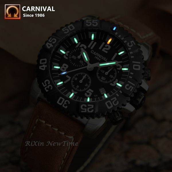 carnival luxury switzerlandronda chronograph swatch men tritium luminous quartz men watches waterproof clock relogio 2018uhr, Slivery;brown
carnival luxury switzerlandronda chronograph swatch men tritium luminous quartz men watches waterproof clock relogio 2018uhr, Slivery;brown