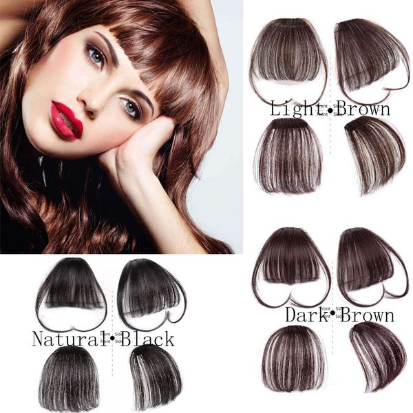 women clip in bnags clip on bangs neat front fringe bangs 100% real natural human hair extension hand tied, Black
women clip in bnags clip on bangs neat front fringe bangs 100% real natural human hair extension hand tied, Black