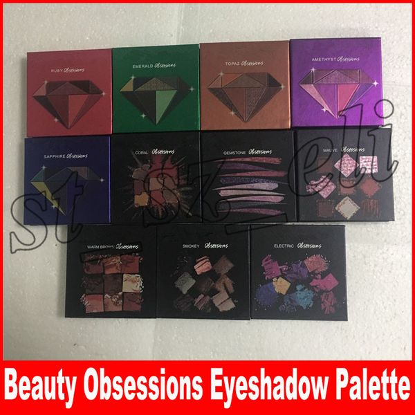 

beauty makeup eyeshadow palette 9 color obsessions 11 style gemstone coral sapphire ruby z amethyst emerald eye shadow