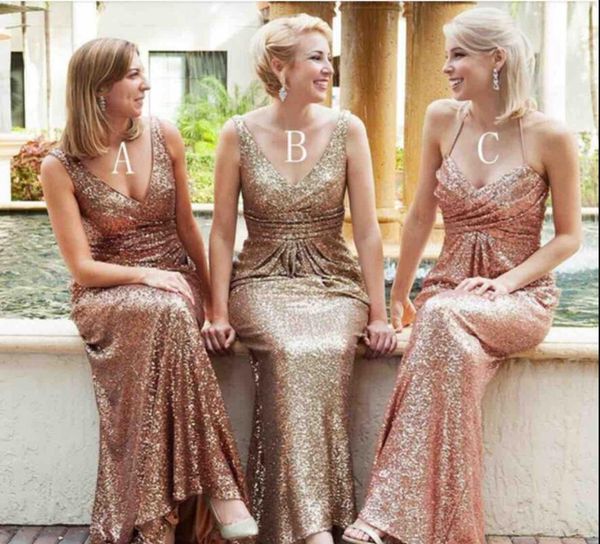 2020 new rose gold sequined bridesmaid dresses for weddings sleeveless backless plus size arabic maid of honor wedding guest gowns, White;pink
2020 new rose gold sequined bridesmaid dresses for weddings sleeveless backless plus size arabic maid of honor wedding guest gowns, White;pink