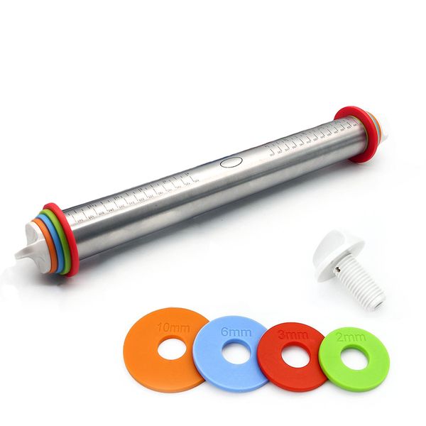 44cm length adjustable rolling pin stainless steel fondant rolling pin cake roller dough rolling pin bakeware tools
44cm length adjustable rolling pin stainless steel fondant rolling pin cake roller dough rolling pin bakeware tools