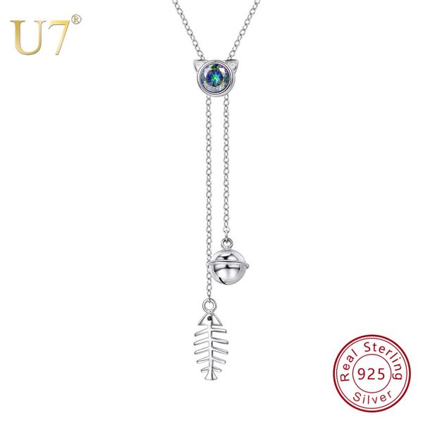 u7 authentic 925 sterling silver cat fish bone summer long pendant necklaces women fashion jewelry making for lover gifts sc150
u7 authentic 925 sterling silver cat fish bone summer long pendant necklaces women fashion jewelry making for lover gifts sc150