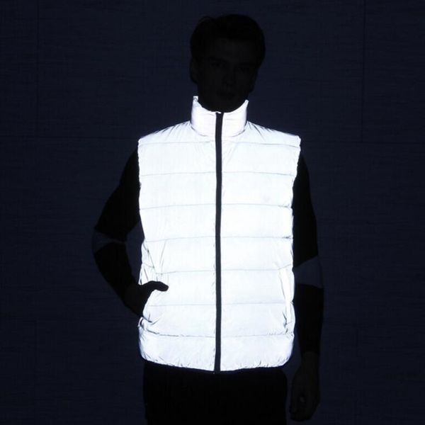 autumn winter reflective bodywarmer waistcoat men sleeveless jacket man night reflect light cotton padded vest colete masculino, Black;white
autumn winter reflective bodywarmer waistcoat men sleeveless jacket man night reflect light cotton padded vest colete masculino, Black;white
