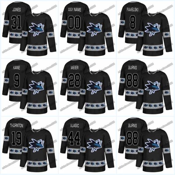 2019 Season San Jose Sharks 19 Joe Thornton 50 Chris Tierney 38 Rudolfs Balcers 23 Barclay Goodrow 9 Evander Kane Black Jerseys