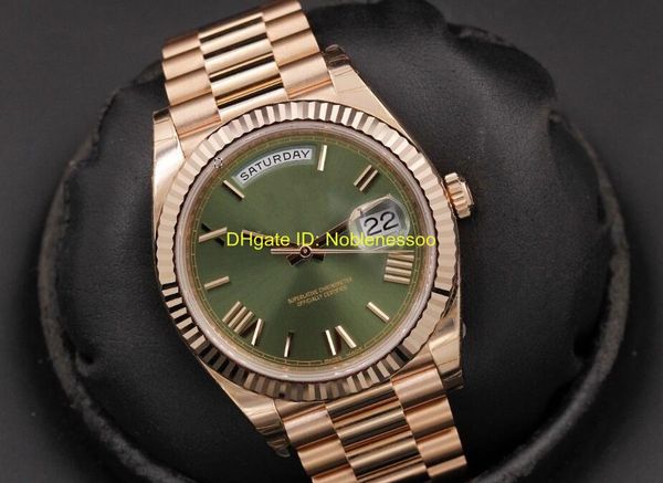Luxury Watch Top Quality Men's 40mm Day-Date II 228235 Green Roman Dial 18k Everose Gold Asia 2813 Movement Automatic Mens Watches
Luxury Watch Top Quality Men's 40mm Day-Date II 228235 Green Roman Dial 18k Everose Gold Asia 2813 Movement Automatic Mens Watches