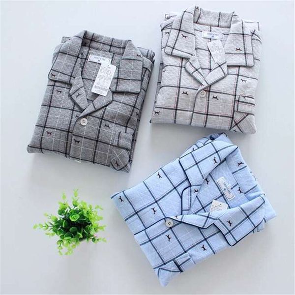 men`s autumn winter air pajamas sets plaid printed pyjamas gentleman long-sleeved sleepwear male thick cotton sleep lounge, Black;brown
men`s autumn winter air pajamas sets plaid printed pyjamas gentleman long-sleeved sleepwear male thick cotton sleep lounge, Black;brown