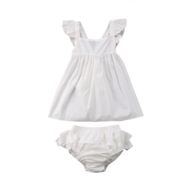 newborn baby girls fluer sleve t shirt+shorts briefs 2pcs clothes summer toddler girl outfits, White
newborn baby girls fluer sleve t shirt+shorts briefs 2pcs clothes summer toddler girl outfits, White