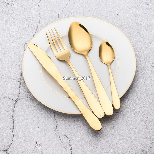 high-grade gold cutlery flatware set spoon fork knife tea spoon stainless steel dinnerware set kitchen utensil
high-grade gold cutlery flatware set spoon fork knife tea spoon stainless steel dinnerware set kitchen utensil