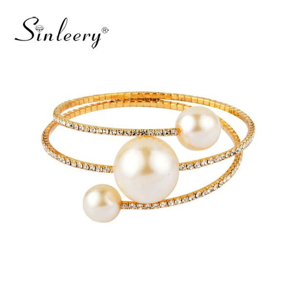 sinleery 3 layer gold/silver color cuff bracelets simple simulated pearl ball beads adjustable bangles women sl179 ssh, Golden;silver
sinleery 3 layer gold/silver color cuff bracelets simple simulated pearl ball beads adjustable bangles women sl179 ssh, Golden;silver
