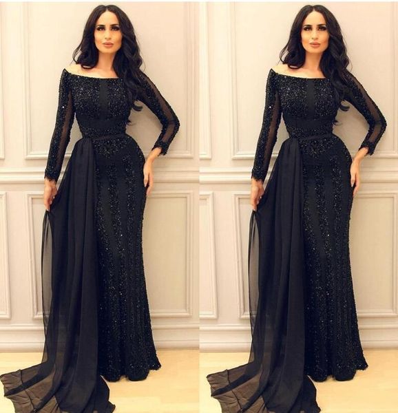 2018 middle east dubai arabic mermaid evening dresses with sparkly sequins illusion long sleeves vintage celebrity prom cocktail gowns, Black;red
2018 middle east dubai arabic mermaid evening dresses with sparkly sequins illusion long sleeves vintage celebrity prom cocktail gowns, Black;red