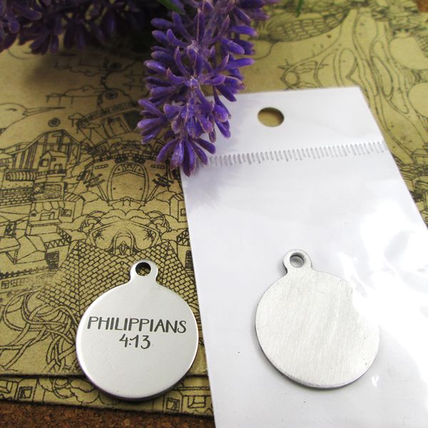 40pcs--"philippians 4 13"stainless steel charms more style for choosing diy charms pendants for necklace, Bronze;silver
40pcs--"philippians 4 13"stainless steel charms more style for choosing diy charms pendants for necklace, Bronze;silver