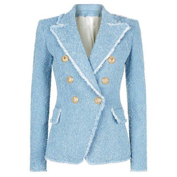 high street new fashion 2018 designer blazer women's double breasted lion buttons tassel fringe tblazer jacket, White;black
high street new fashion 2018 designer blazer women's double breasted lion buttons tassel fringe tblazer jacket, White;black
