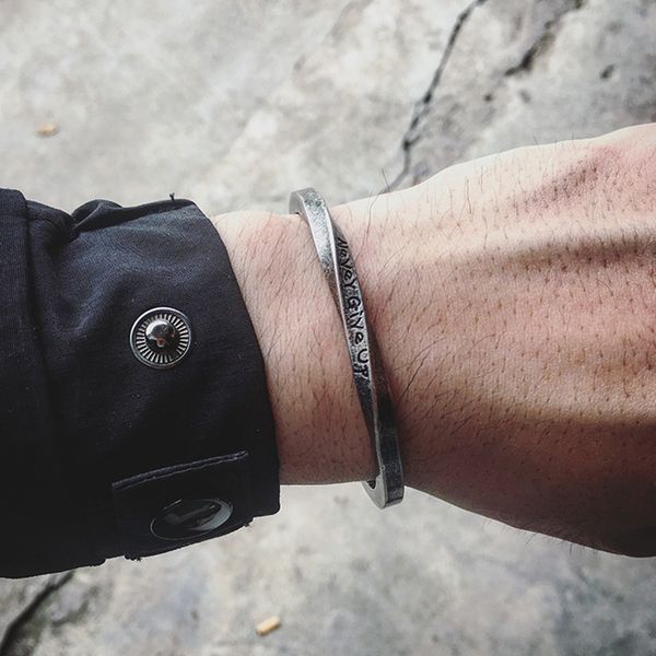 titanium steel bangle 316 stainless steel bracelet gold silver letter retrbracelet cuff bracelets punk man twist vintage bangle, Black
titanium steel bangle 316 stainless steel bracelet gold silver letter retrbracelet cuff bracelets punk man twist vintage bangle, Black