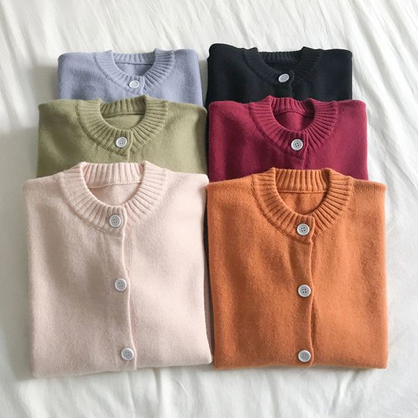 new korean candy color cardigans knitted sweaters women autumn winter single-breasted long sleeve casual sweater coat, White;black
new korean candy color cardigans knitted sweaters women autumn winter single-breasted long sleeve casual sweater coat, White;black