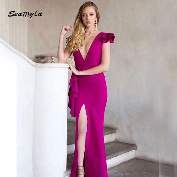 party dresses seamyla 2021 style summer maxi women clubwear sleeveless v-neck ruffles bodycon vestidos celebrity dress, White;black
party dresses seamyla 2021 style summer maxi women clubwear sleeveless v-neck ruffles bodycon vestidos celebrity dress, White;black