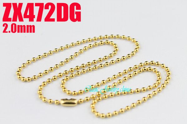 golden color 2mm stainless steel necklace bead chain beaded necklace ball chain 20pcs fashion jewelry zx472dg, Silver
golden color 2mm stainless steel necklace bead chain beaded necklace ball chain 20pcs fashion jewelry zx472dg, Silver