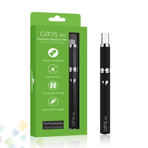 Authentic Airis Mini Wax Vape Pen Kit 500mAh Battery Airistech Premium Vaporizer Ceramic Chamber Dual Quartz Coils Ecig DHL Free
Authentic Airis Mini Wax Vape Pen Kit 500mAh Battery Airistech Premium Vaporizer Ceramic Chamber Dual Quartz Coils Ecig DHL Free