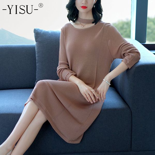yisu knit dress women fashion dress elegant hanging neck loose sheath women 2018 autumn dresses vestidos, White;black
yisu knit dress women fashion dress elegant hanging neck loose sheath women 2018 autumn dresses vestidos, White;black