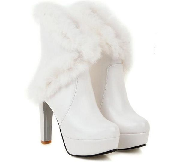 send autumn and winter high heels coarse heel plus velvet middle barrel boots women's boots, Black
send autumn and winter high heels coarse heel plus velvet middle barrel boots women's boots, Black