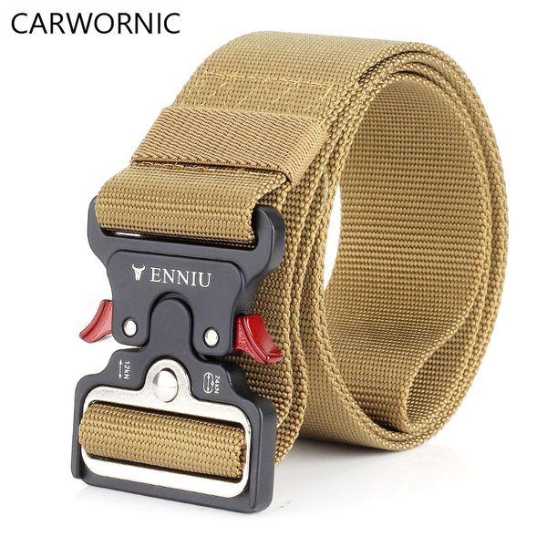 carwornic army quick release tactical belt men heavy duty swat us soldier combat belt casual safety web nylon 5cm, Black;brown
carwornic army quick release tactical belt men heavy duty swat us soldier combat belt casual safety web nylon 5cm, Black;brown