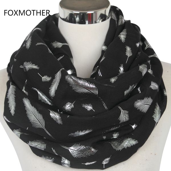 foxmother europe fashion womens white navy pink shiny bronzing silver feather infinity scarves, Blue;gray
foxmother europe fashion womens white navy pink shiny bronzing silver feather infinity scarves, Blue;gray