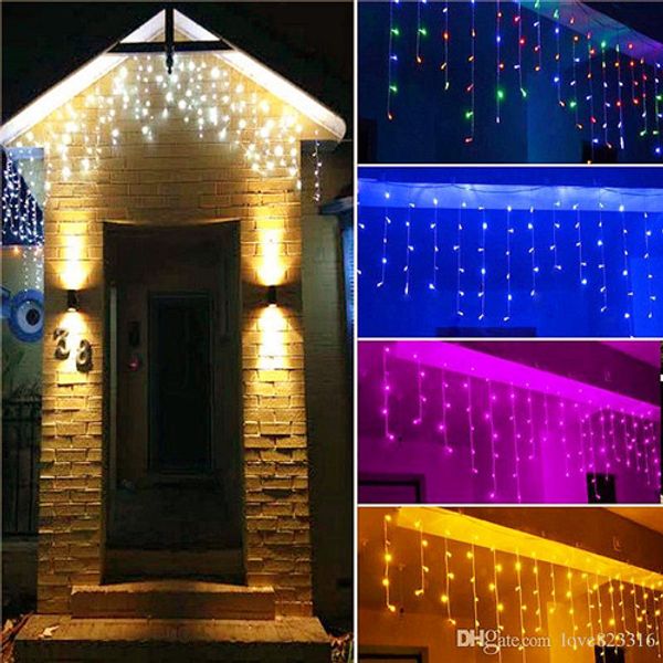 Новый год 10 * 0,5м 10 * 1м 10 * 2м 10 * 3м Открытый занавес Сосулька LED гирлянд 8 Режимы Fairy Garl
Новый год 10 * 0,5м 10 * 1м 10 * 2м 10 * 3м Открытый занавес Сосулька LED гирлянд 8 Режимы Fairy Garl
