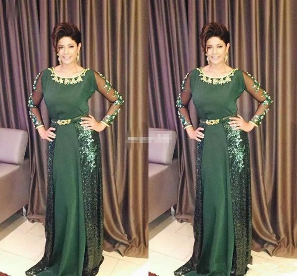 Hunter Green Long Mother of the Bride Dresses Sequined Crew Neck Beaded Sash Plus Size Long Sleeve Evening Dresses Gowns for Mother 2017
Hunter Green Long Mother of the Bride Dresses Sequined Crew Neck Beaded Sash Plus Size Long Sleeve Evening Dresses Gowns for Mother 2017