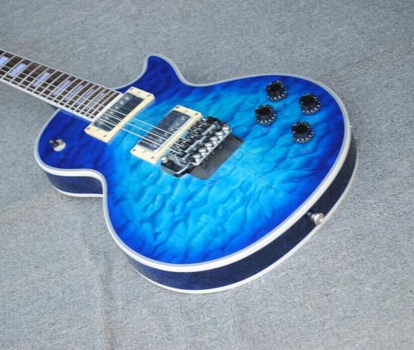 Пользовательские Axcess Alex Lifeson Trans Синий ватные Maple Top электрогитары Floyd Rose тремоло, стопорную гайку, Chrome Hardware Самые продаваемые
Пользовательские Axcess Alex Lifeson Trans Синий ватные Maple Top электрогитары Floyd Rose тремоло, стопорную гайку, Chrome Hardware Самые продаваемые