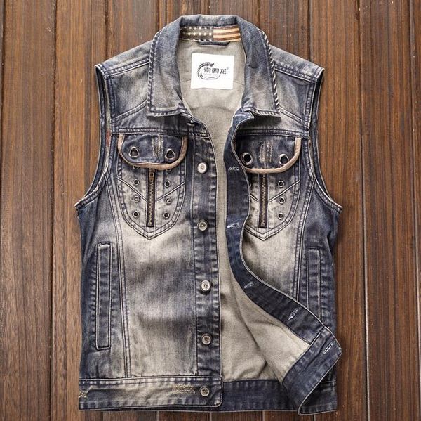 mens casual denim motorcycle vest fashion punk sytle washed nail buckle moto biker vests men sleeveless jacket, Black;white
mens casual denim motorcycle vest fashion punk sytle washed nail buckle moto biker vests men sleeveless jacket, Black;white