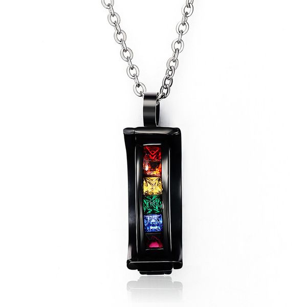 stainless steel rainbow crystal pendant necklace for gay & lesbian pride,chain 20 inch, Silver
stainless steel rainbow crystal pendant necklace for gay & lesbian pride,chain 20 inch, Silver