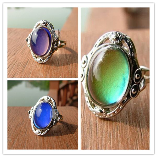 retro mood temperature change color rings adjustable opening oval agate rings creative personality lcd color gem couple rings jewelry, Silver
retro mood temperature change color rings adjustable opening oval agate rings creative personality lcd color gem couple rings jewelry, Silver