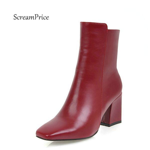 women side zipper comfortable square heel ankle boots fashion square toe keep warm winter shoes black red white
women side zipper comfortable square heel ankle boots fashion square toe keep warm winter shoes black red white