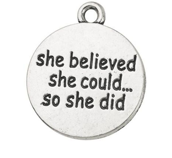 2021 antique silver plated she believed she could so she did engraved message charm inspirational text jewelry, Bronze;silver
2021 antique silver plated she believed she could so she did engraved message charm inspirational text jewelry, Bronze;silver