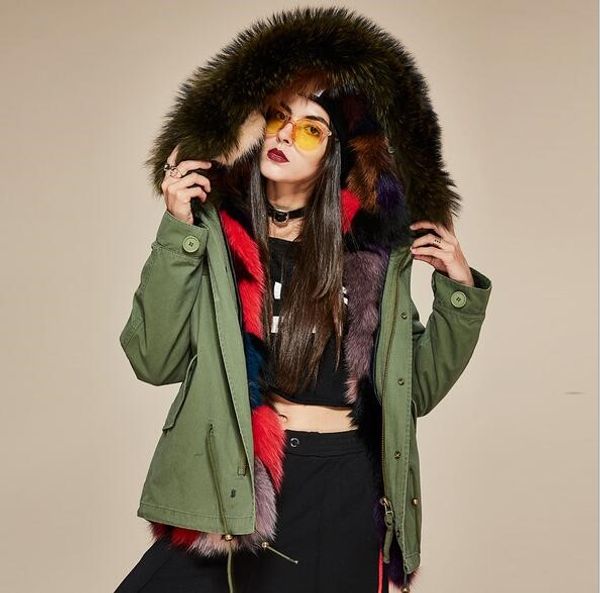 jazzevar black fur trim multicolor fox fur liner army green canvas mini parka ladies snow jackets
jazzevar black fur trim multicolor fox fur liner army green canvas mini parka ladies snow jackets