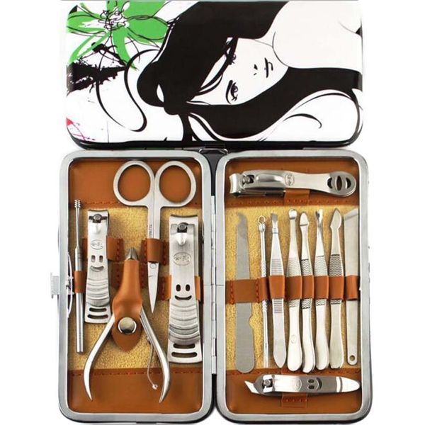 15pc nail file manicure set nose scissor eyebrow tweezer nail art care tool with case
15pc nail file manicure set nose scissor eyebrow tweezer nail art care tool with case