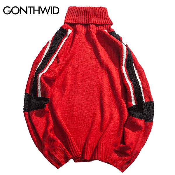 gonthwid color block patchwork turtleneck knitted sweaters harajuku casual pullover sweater 2018 autumn fashion hip hop knitwear, White;black
gonthwid color block patchwork turtleneck knitted sweaters harajuku casual pullover sweater 2018 autumn fashion hip hop knitwear, White;black