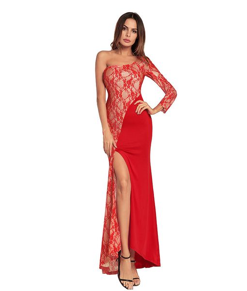 2018 new fashion party dress women one-shoulder elegant lace designer slim summer dresses vestidos red blue, White;black
2018 new fashion party dress women one-shoulder elegant lace designer slim summer dresses vestidos red blue, White;black