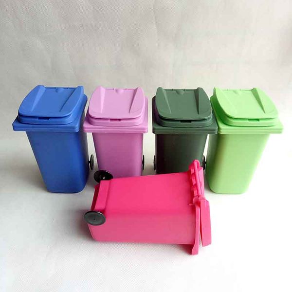 

big mouth toys mini trash pencil holder recycle can case table pen plastic storage bucket stationery sundries organizer tools 5 color choose