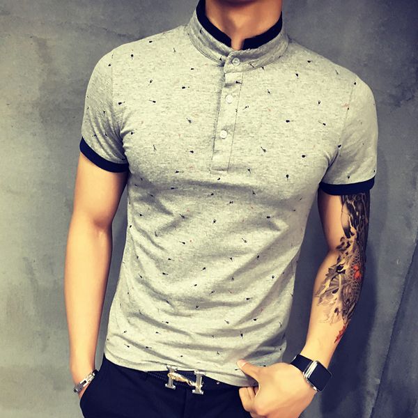 slim summer guitar printed stand collar polo shirt men short sleeve casual men shirts slim fit polo homme cotton mens polos, White;black
slim summer guitar printed stand collar polo shirt men short sleeve casual men shirts slim fit polo homme cotton mens polos, White;black