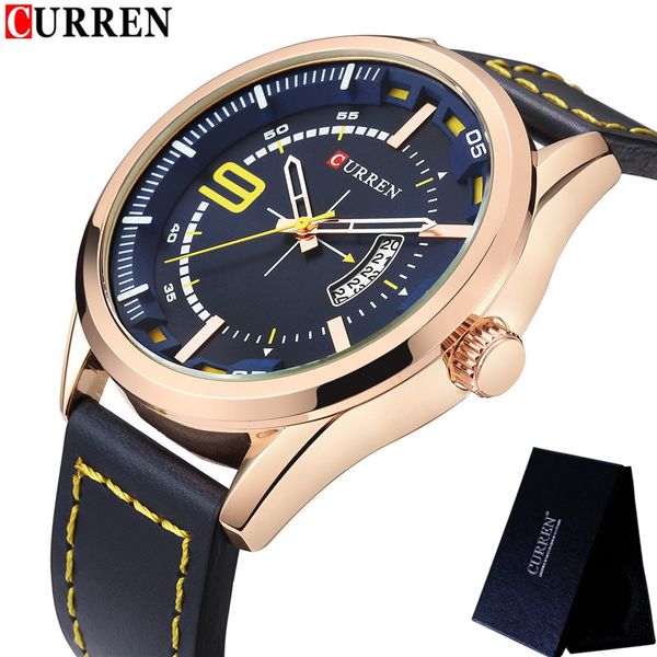 curren mens watches waterproof date leather band sport business male clock gift relogio masculino 8295, Slivery;brown
curren mens watches waterproof date leather band sport business male clock gift relogio masculino 8295, Slivery;brown