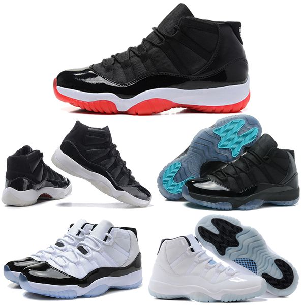 

11s Space Jam Mens Sports Shoes Womens Trainers Cheap Athletics Sneakers 11 Gym Red Chicago Midnight Navy WIN LIKE 82 Bred Basketball Shoes