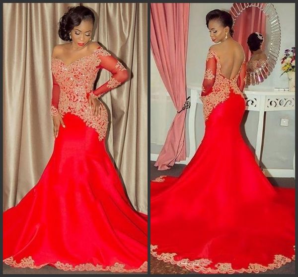 2019 new red mermaid dresses evening wear with lace applique long sleeves off the shoulder prom dresses for woman 2018 vestidos de fiesta, Black;red
2019 new red mermaid dresses evening wear with lace applique long sleeves off the shoulder prom dresses for woman 2018 vestidos de fiesta, Black;red