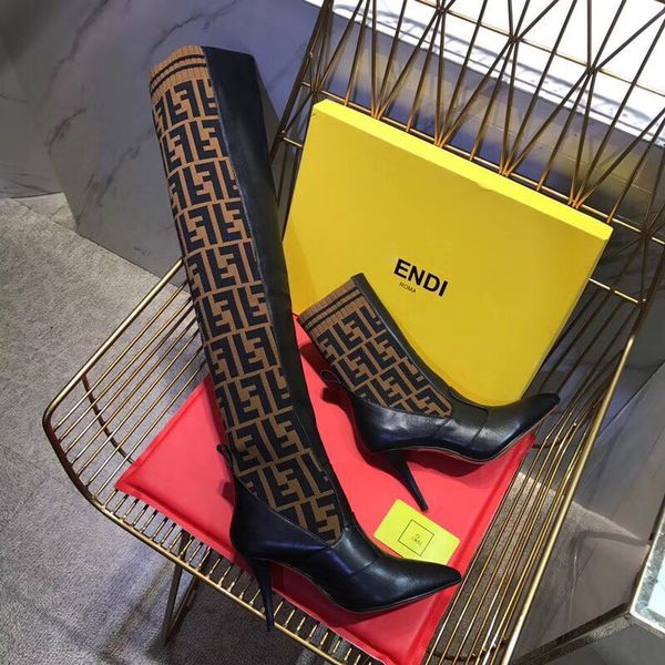 2018 fa hion de igner women knitting ock boot pointed high heel of 9 5cm f brand women thigh knee high boot breathable ela tic boot
2018 fa hion de igner women knitting ock boot pointed high heel of 9 5cm f brand women thigh knee high boot breathable ela tic boot