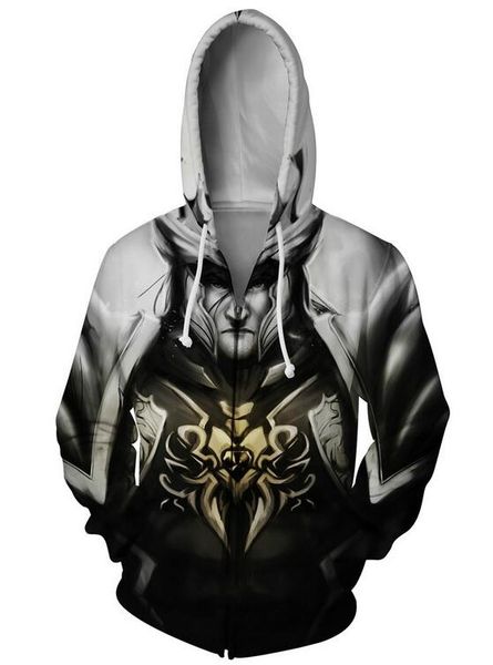 2018 женских мода / мужчины воплощения demacia смешных 3d печати casual zipper толстовка толстовка, Black
2018 женских мода / мужчины воплощения demacia смешных 3d печати casual zipper толстовка толстовка, Black
