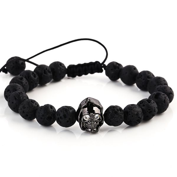 brand trendy natural beads strand bracelet black skeleton skull black lava rock stone energy men european buddha jewelry
brand trendy natural beads strand bracelet black skeleton skull black lava rock stone energy men european buddha jewelry