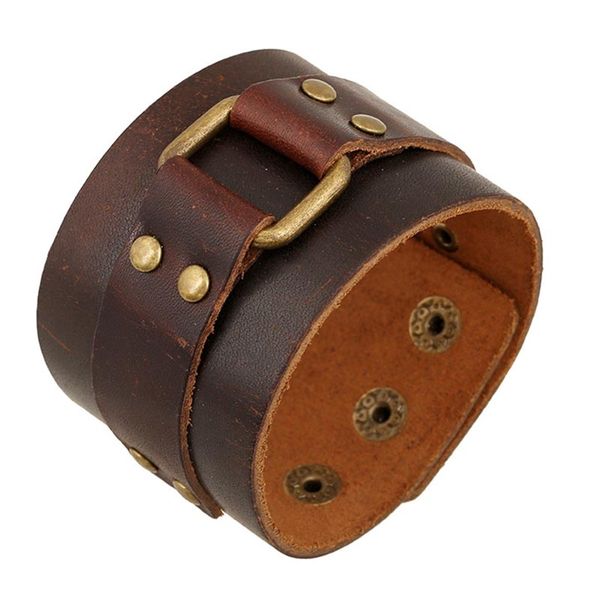 vintage brown leather cuff bracelets male jewelry decoration punk motorcycle wristband 25cm genuine leather bangle wide bracelet, Golden;silver
vintage brown leather cuff bracelets male jewelry decoration punk motorcycle wristband 25cm genuine leather bangle wide bracelet, Golden;silver