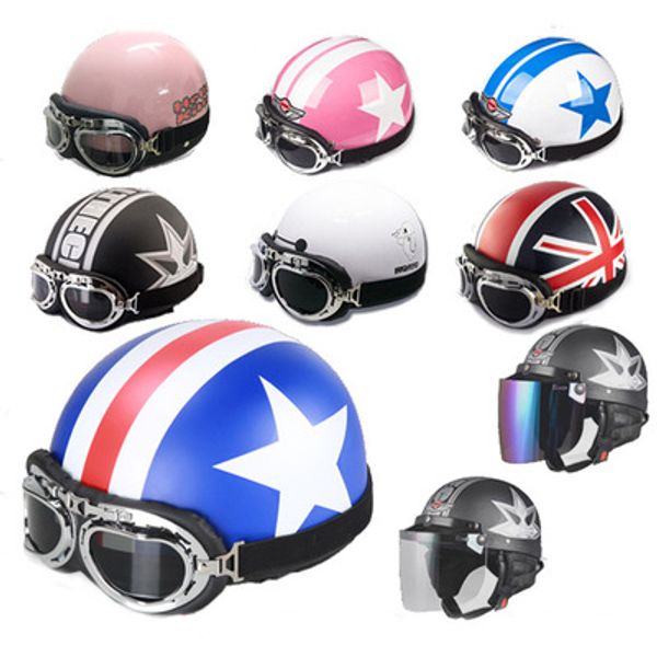 2018 new arrival selling vintage open face half motorbike helmet goggles visor motorcycle helmet for men and women
2018 new arrival selling vintage open face half motorbike helmet goggles visor motorcycle helmet for men and women